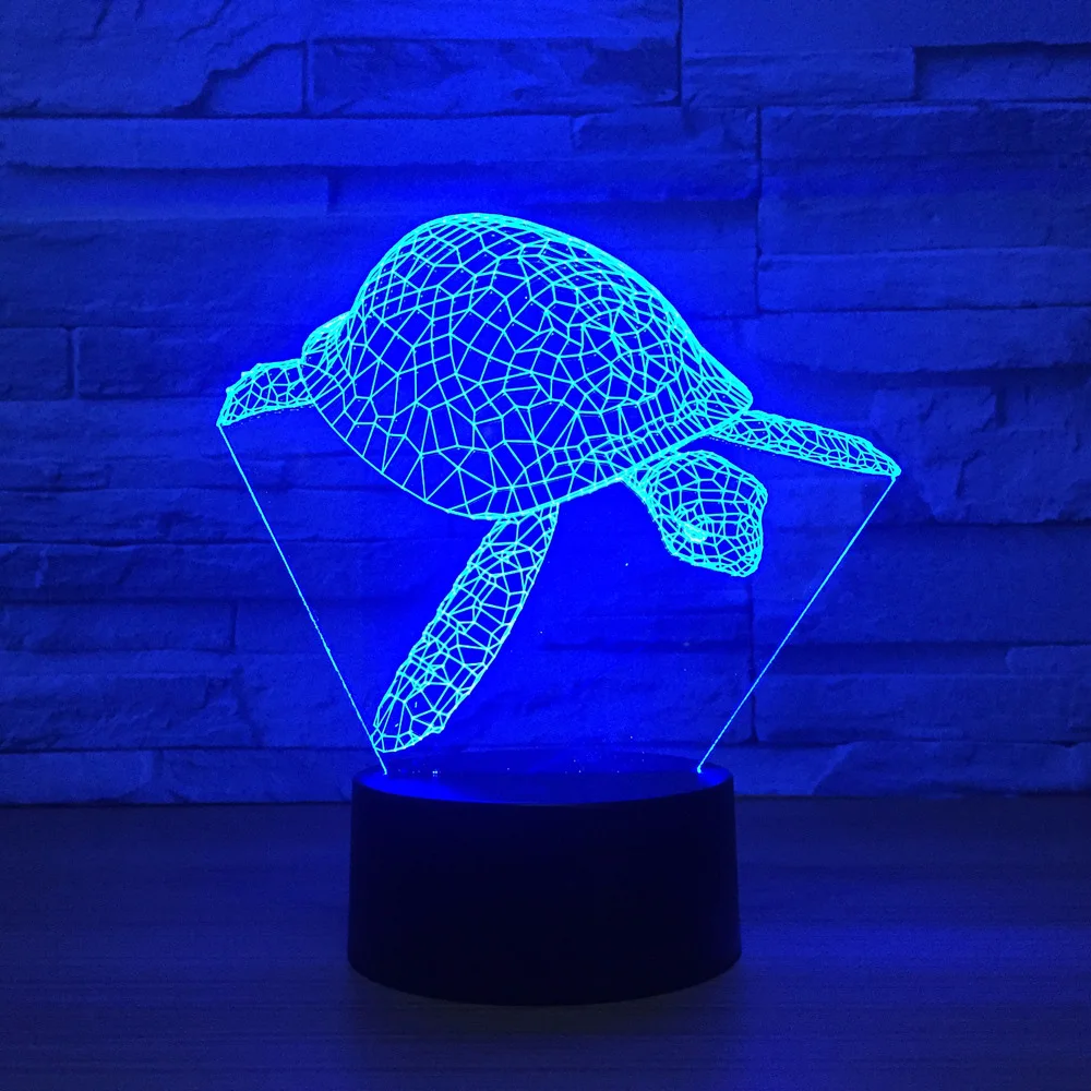 3D светильник в виде морской черепахи 7 цветов | Лампы и освещение