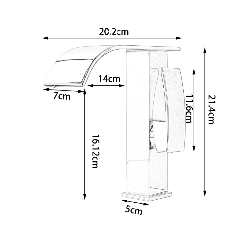 Хромированная раковина для ванны смеситель для ванной водопроводный кран линия дизайн кран для посуды одно отверстие настенное крепление