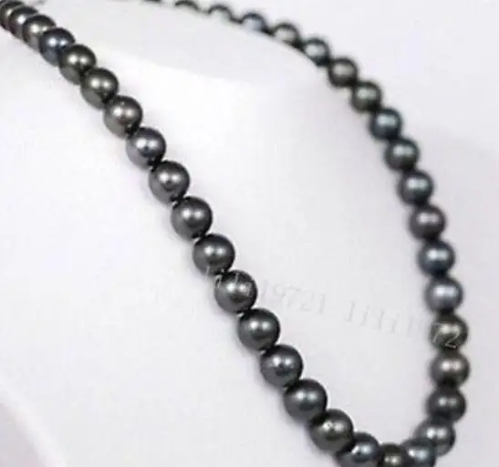 

Selling Jewelry>>>BEAUTIFUL 18" 9-10MM AAA TAHITIAN BLACK PEARL NECKLACE
