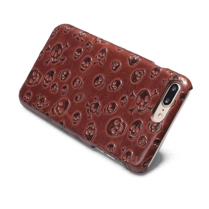 Чехол для iPhone 7 PlusPirate Skull из натуральной коровьей кожи чехол IPhone Plus сумки и