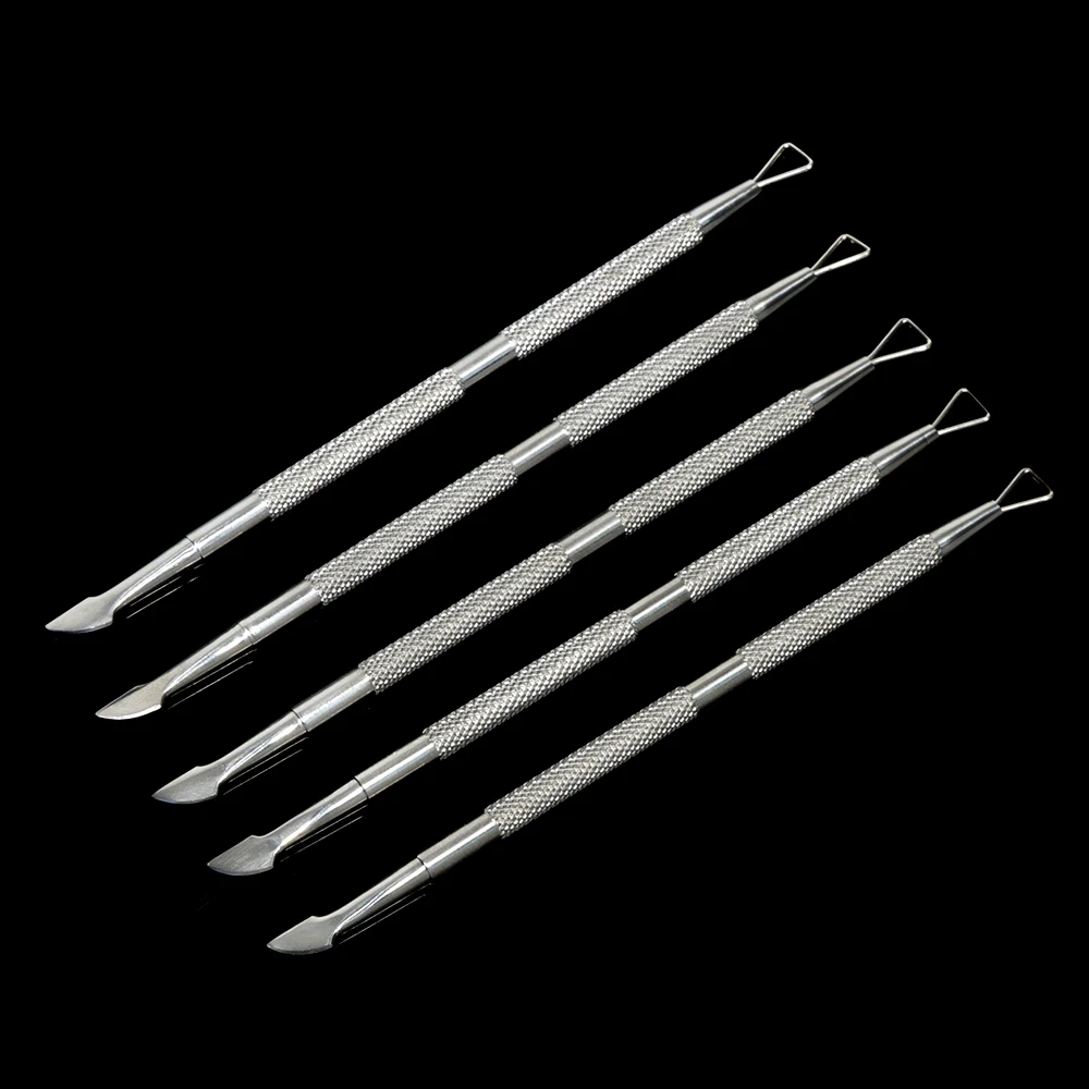 1pcs Optional Remover Polish UV Gel Manicure Nail Tool Stainless Steel Triangle Stick Rods Cuticle Clean Remover Wet Paper CH657