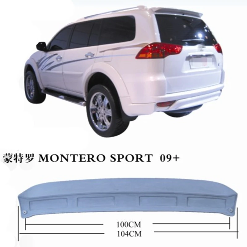 ABS Пластик Неокрашенный задний багажник крыла Спойлер для Mitsubishi Pajero Montero Sport 2009 2010