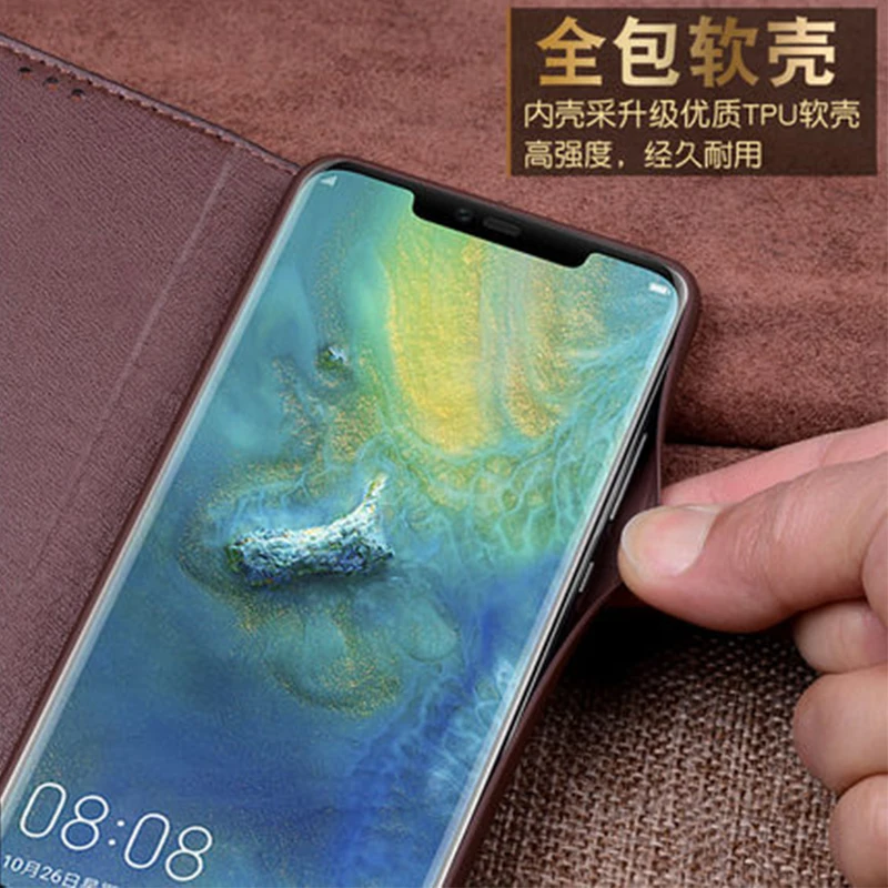 Чехол из натуральной кожи для Huawei Mate 20 чехол телефона Pro откидные чехлы 20X