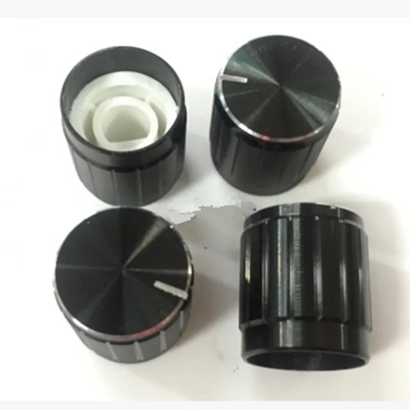 

100pcs 15*17mm aluminum alloy potentiometer knob rotary switch volume control knob black