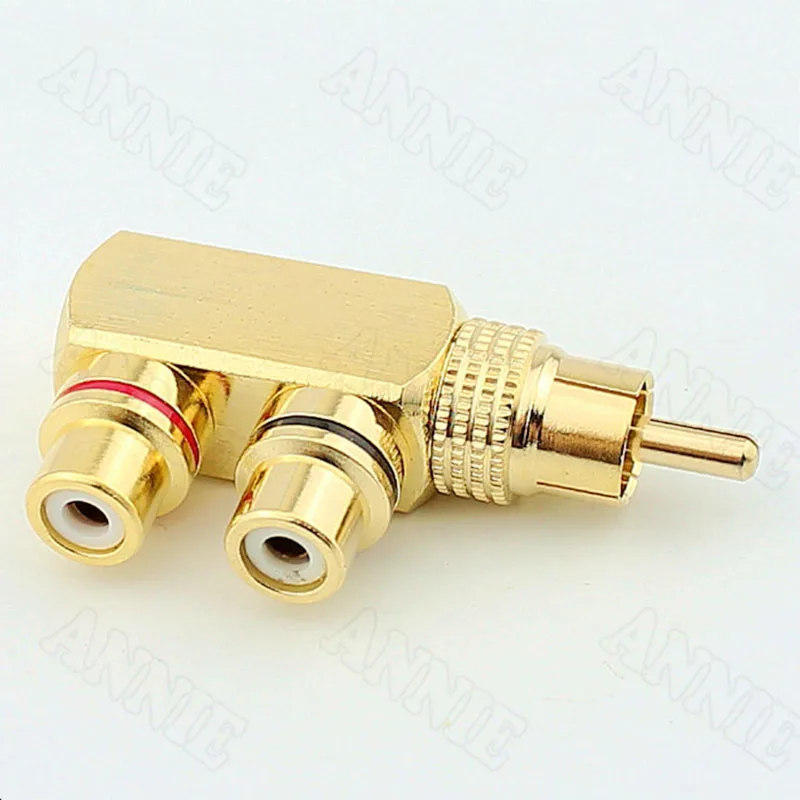 5 шт./лот RCA AV из чистой меди трехходовой клапан разъем один на два штекер гнездо