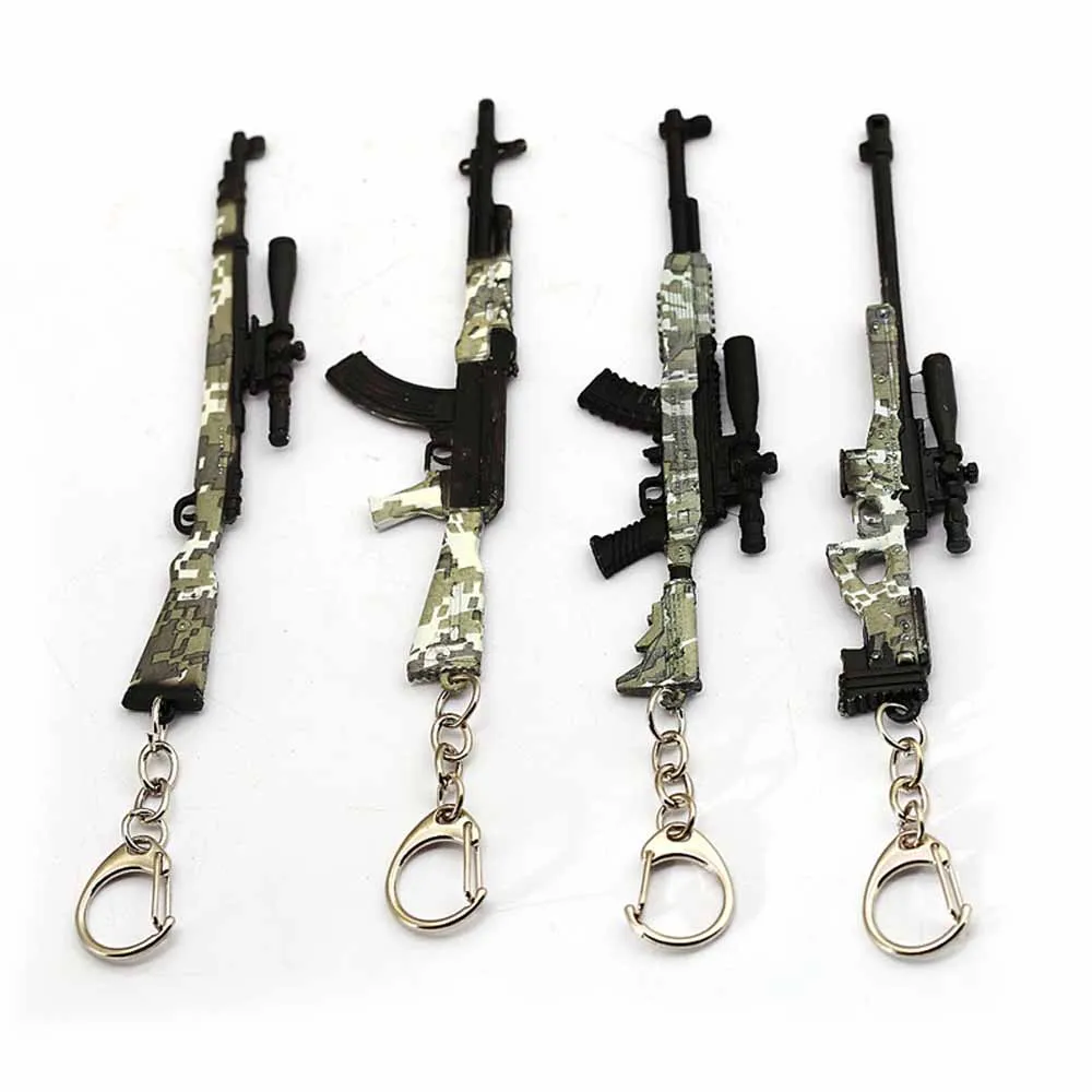 2019 Горячая игрушечный пистолет Модель 98 K AK47 AWM камуфляж брелок (12 см) PUBG оружие