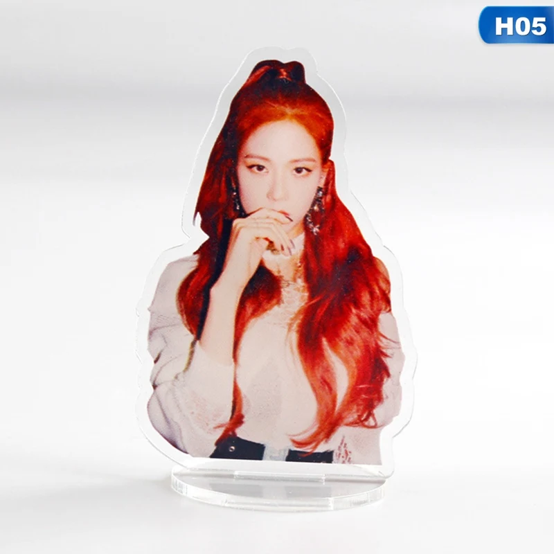 H05 Мода Kpop черный розовый акриловый стенд фигурка кукла стоячий стол декор для поклонников подарок - Цвет: H05