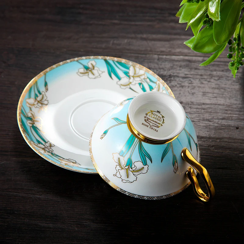 200 мл корейцев Стиль Цветочные Керамические костяной фарфор кафе кофе с молоком