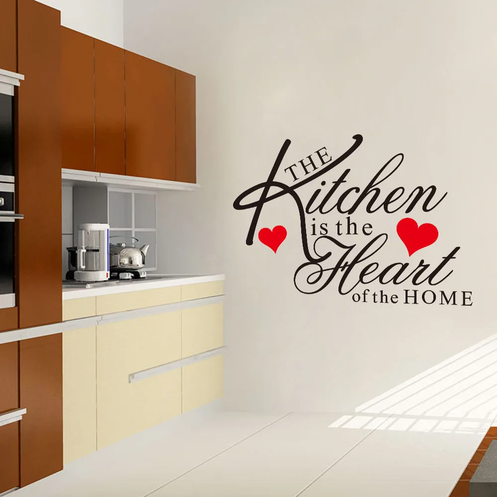 

Кухня-это сердце дома виниловая наклейка на стену кухня с сердечками виниловые наклейки на стену Съемный Плакат для ресторана AJ508