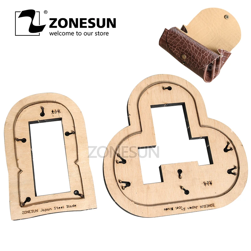 ZONESUN типа два в одном Портмоне Сумочка кожаная записная штанцевый нож инструмент