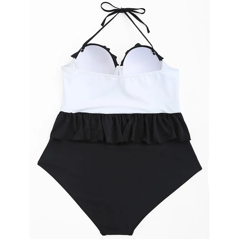 Новинка 2019 женский летний купальный костюм большого размера женская одежда для