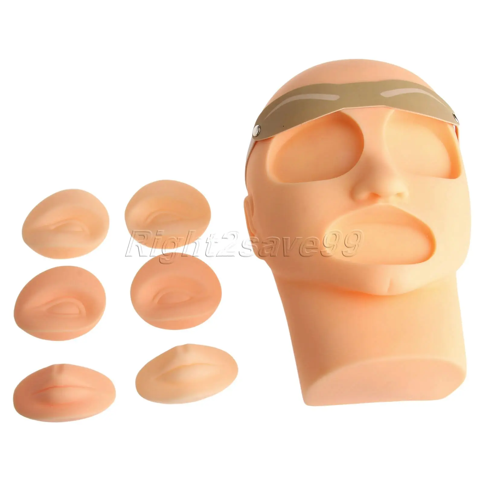 Манекен для тренировки кожи начинающих 1 комплект: голова татуировки + бровей 2