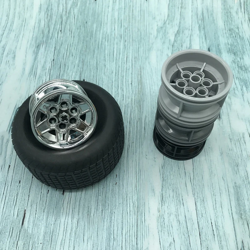 2 шт./лот техническая часть 18450 шины 81 6x44 R & Part 56908 колеса 43 2x26 Technic Racing Small с 6