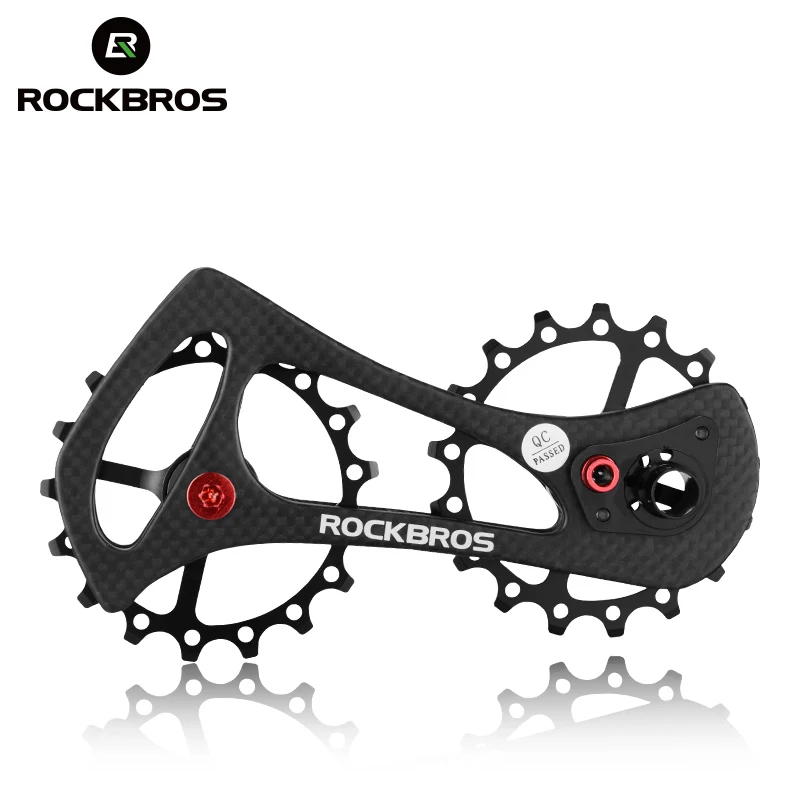 

ROCKBROS Carbon Fiber Bicycle Rear Derailleur Pulleys Wheel 17T Bike Jockey Wheel For Shimano 6800 6870 9000 9070 Bicycle Parts