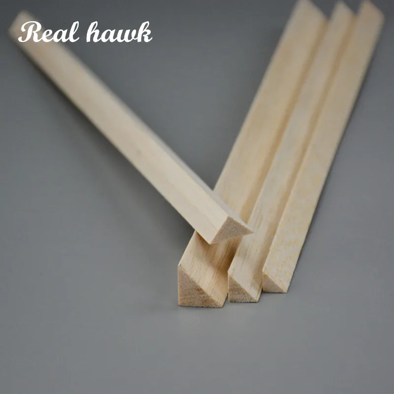 

300mm long 10x10/12x12/15x15/20x20mm Balsa Triangular Wood Sticks Strips for airplane/boat model DIY free shipping