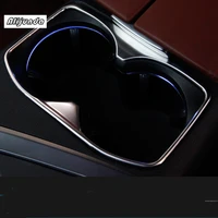 suitable for 2017 2018 peugeot 3008 5008 chrome cup holder pad attachment frame for center console interior style stickers