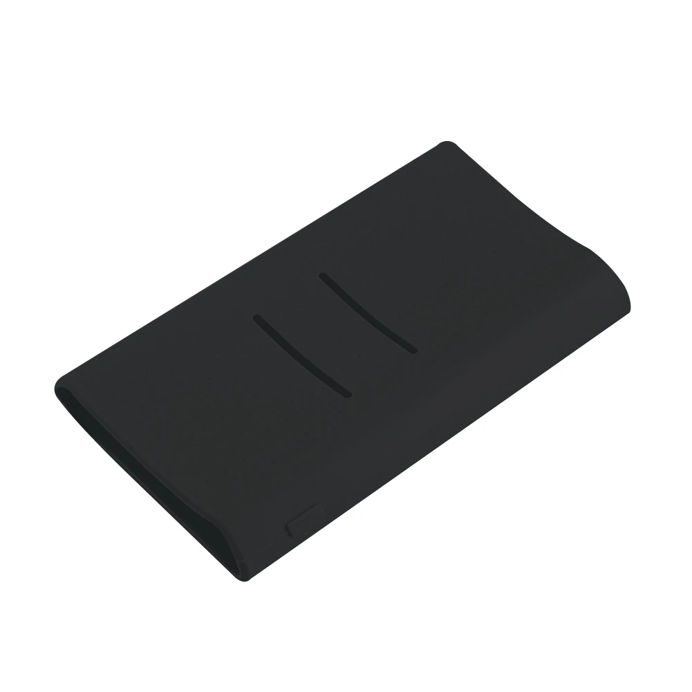 Черный Силиконовый чехол для Xiaomi power Bank 2 поколения 20000 мАч PLM10ZM резиновый чехол-сумка для портативного внешнего аккумулятора - Цвет: Черный