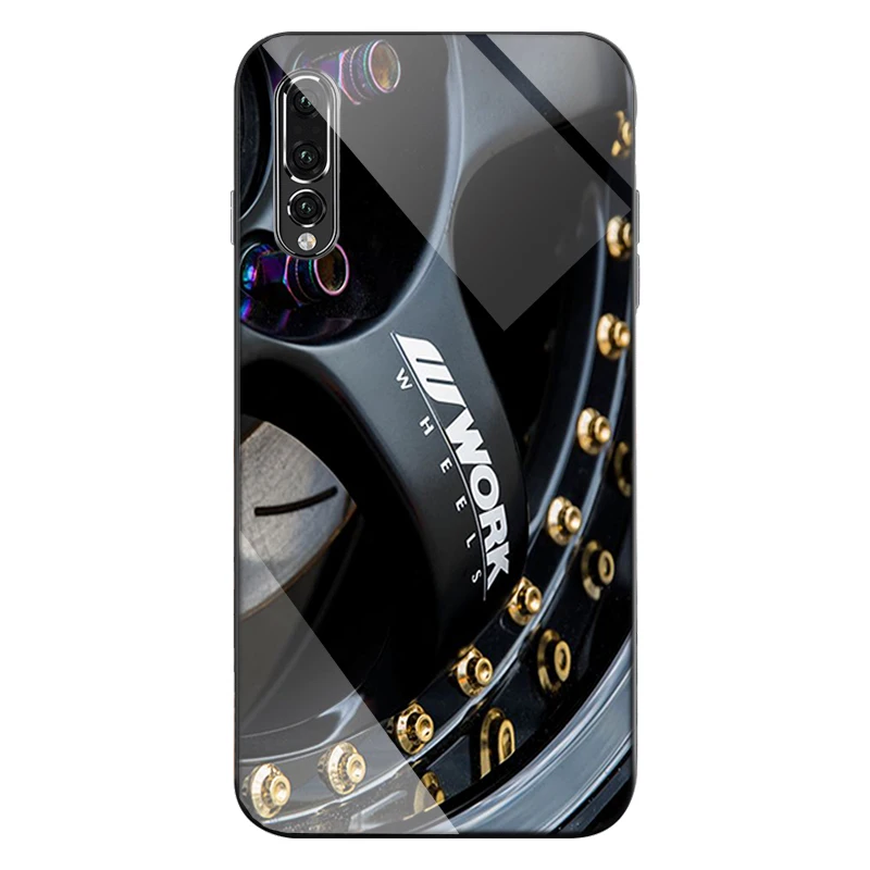 luxury carcasa phone case for Huawei p30 Case p20 lite pro Back Tempered Glass huawei Mate 20 nova 4 car celular Cover |
