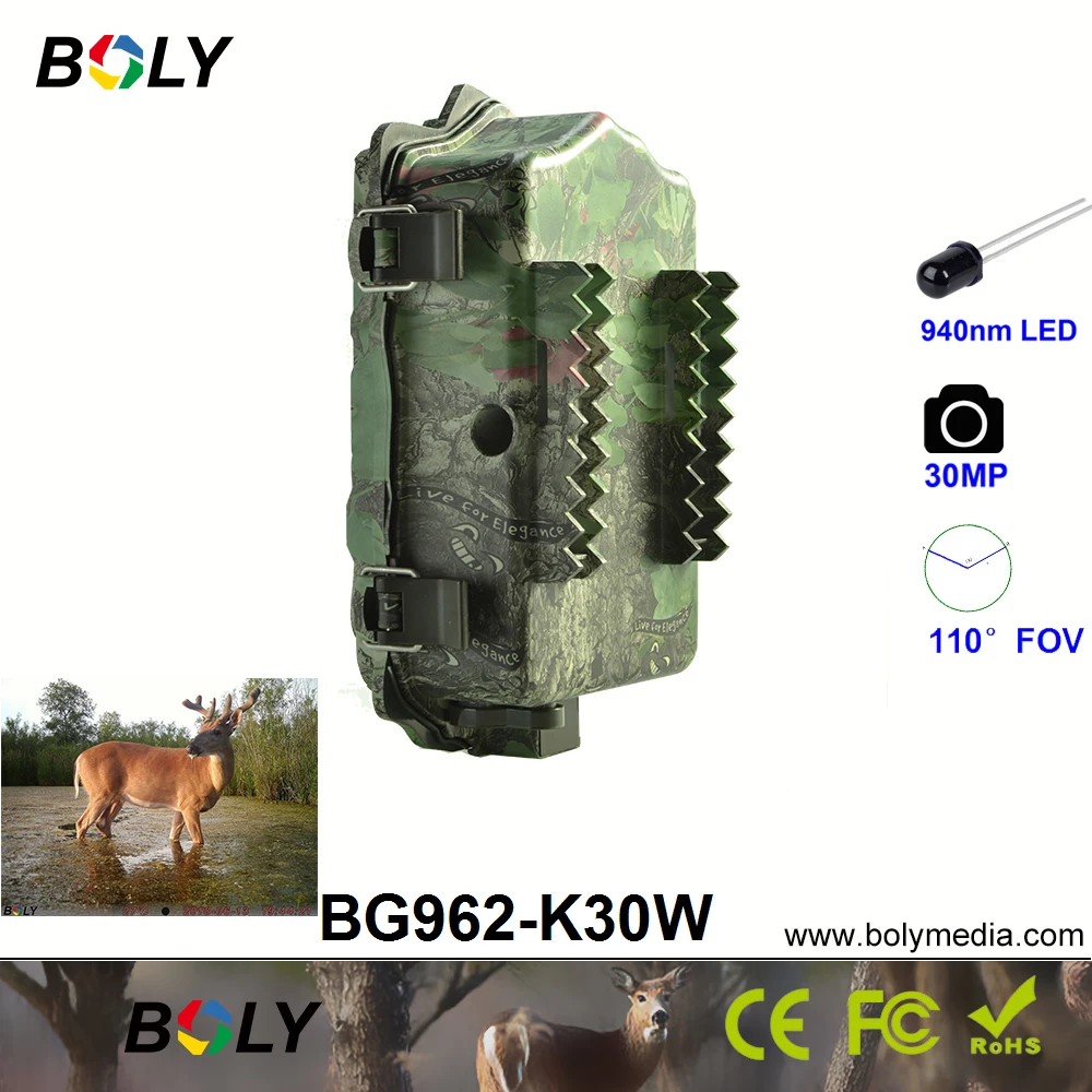 Bolyguard Невидимый ИК 110 градусов настоящий дикий угол 30MP 1080P охотничий Трейл игровые камеры поддержка игры вызов 2 дюймов ЖК-фото ловушки