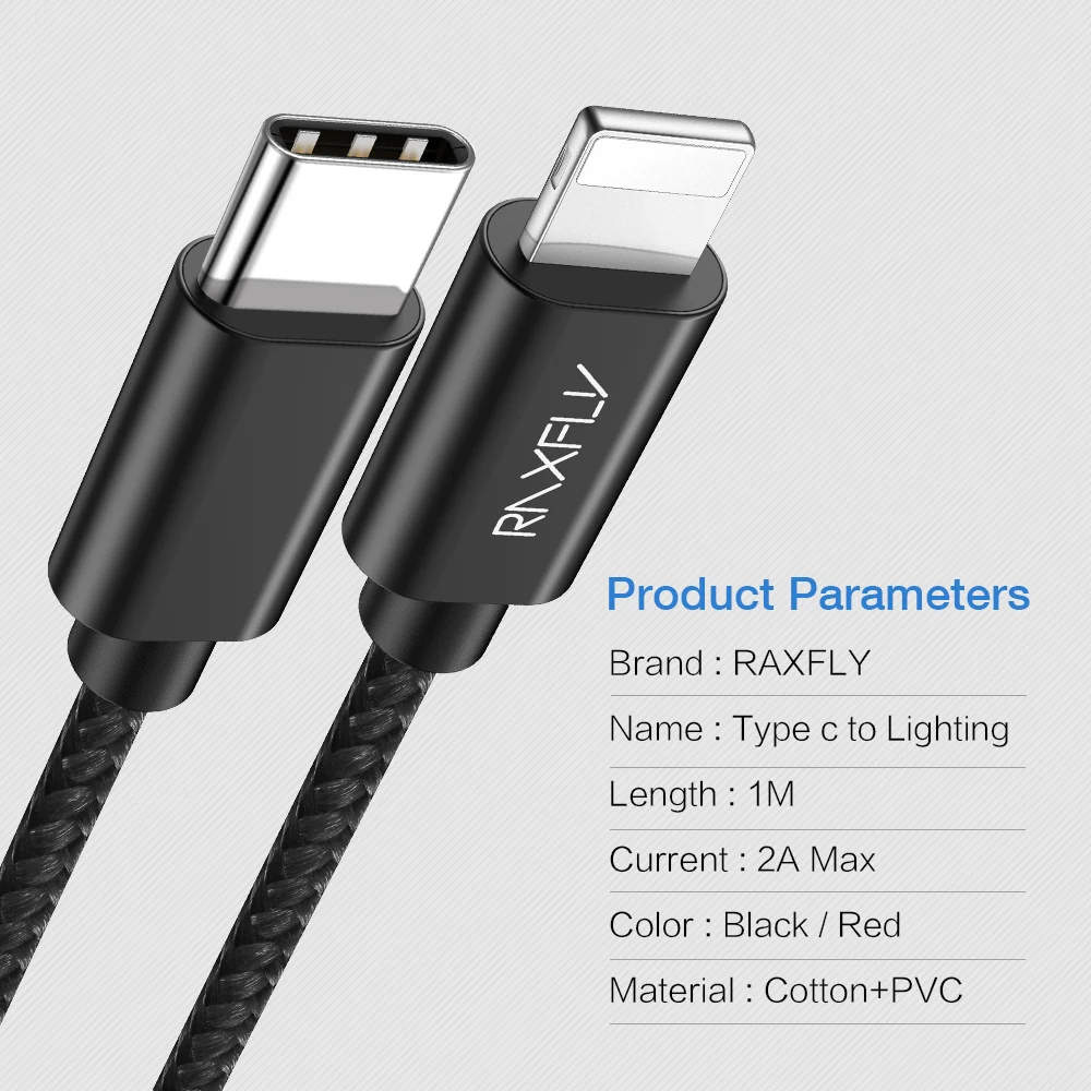 USB raxfly PD кабель освещения для type C кабель зарядки провода для iPhone Xr Max XS X 8 7 Plus USB C до 8 pin синхронизации данных для Macbook
