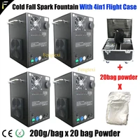 20bags ti powder assembly gift 4units wireless control sparklers sliver spark fountain sparklers with flight case