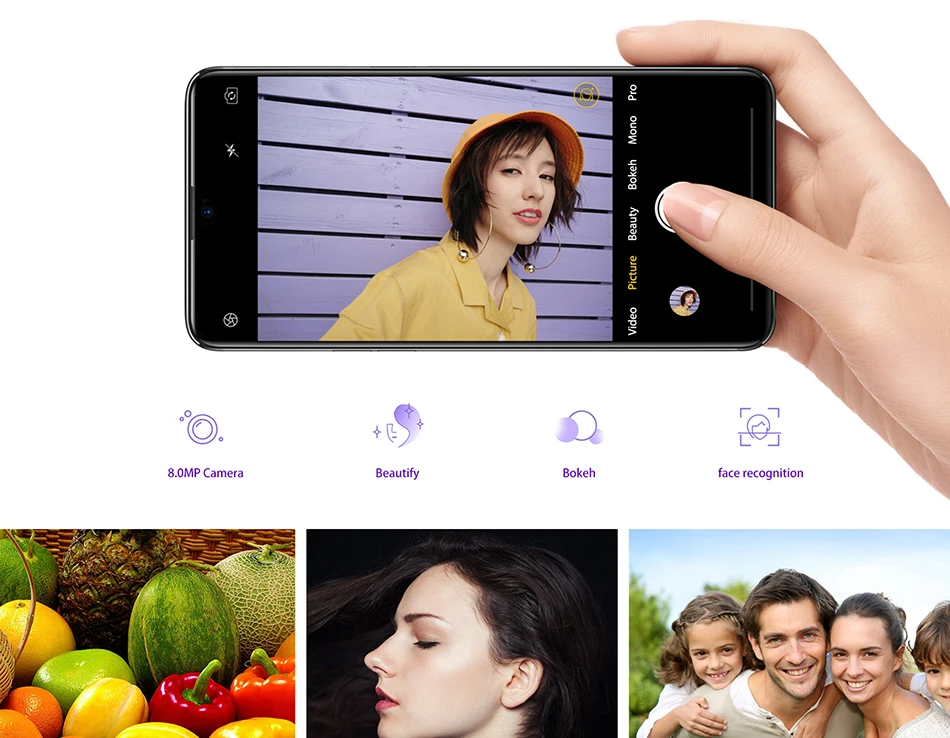 Смартфон OUKITEL C16 PRO 5,71 ''HD+ Android 9,0 Pie, 3 ГБ ОЗУ, 32 Гб ПЗУ, четырехъядерный процессор MT6761P, 2600 мАч, мобильный телефон с функцией распознавания лица, 4G LTE
