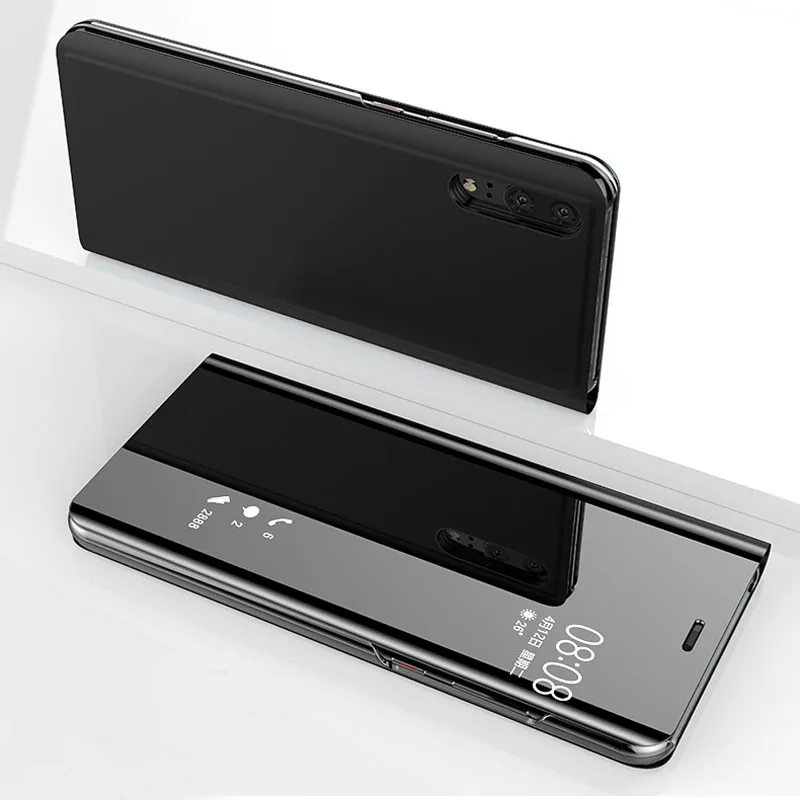 Зеркальный кожаный чехол для Huawei Y9 P Smart Z 2019 Y7 Nova 3i P30 lite P20 Mate 20 Pro 9X Honor 9 Lite 10i 8A 7A