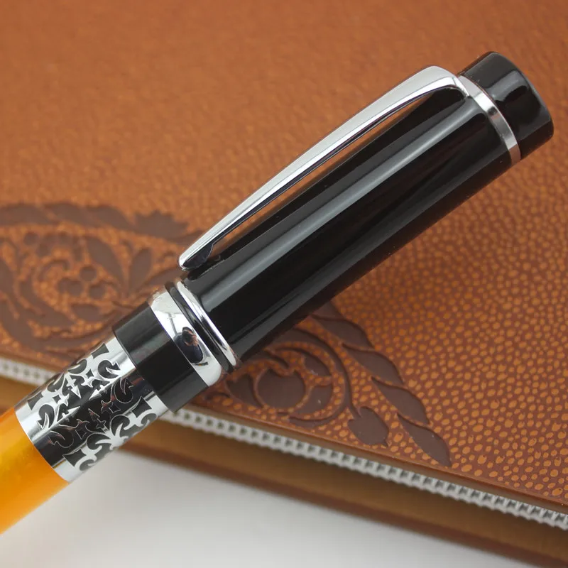 Мраморная Ручка роллер Celluloid с плавным пополнением ручка для письма оранжевым