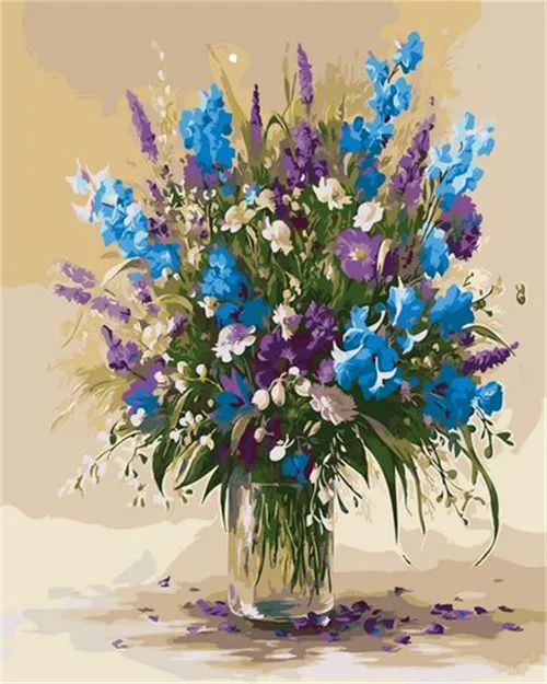 YIKEE daisy flowers картины маслом по номерам, живопись на холсте, Раскраска по номерам, картина на стене - Цвет: GX939