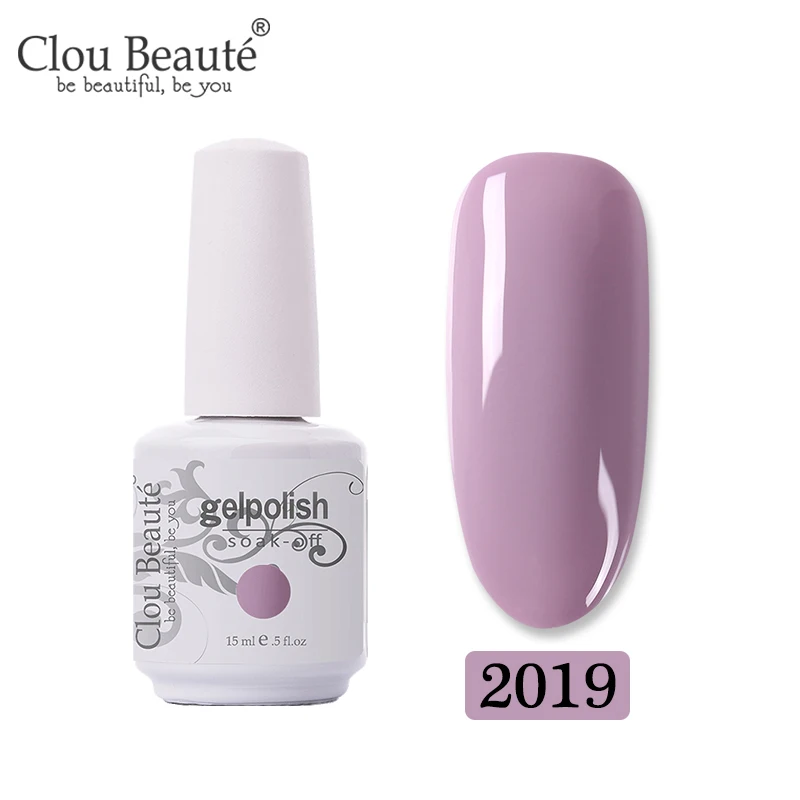 2019 Clou Beaute Gel Nail Polish Top UV LED Gel Nail Art Varnish Hybrid Gel Polish Semi Permanent Vernis Gellak Glitter Gel Lacquer - Цвет: 2019