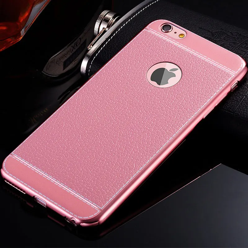 Mobile Phone Case For iPhone 6 6S 7 Plus Plating Lichee Leather Housing Bag Skin Sheath Shell | Электроника