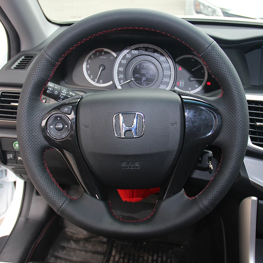 

Чехол для Honda Accord 9 Odyssey Crosstour, чехлы на руль, Стайлинг автомобиля, сделай сам, натуральная кожа, Нескользящие Дышащие чехлы