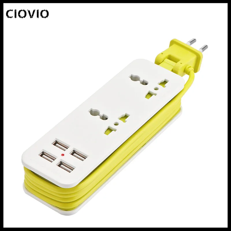 Штепсельная Вилка USB Электрическая защита розетки от скачков напряжения