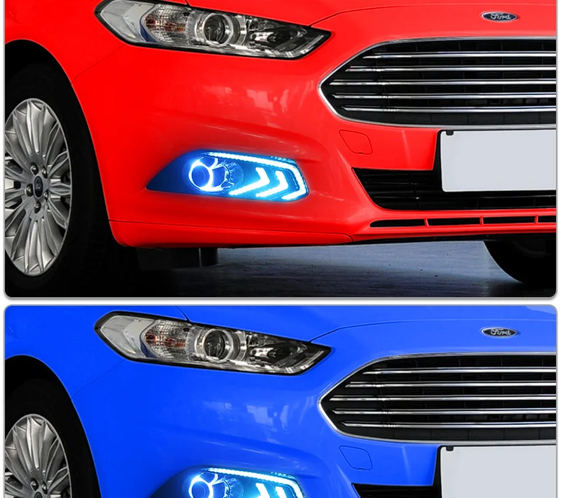 DY_L стайлинга автомобилей день беговые кроссовки nikeeinglys светильник для Ford Mondeo for Ford Fusion DRL 2013 туман светильник противотуманный фонарь светодиодный DRL Ангельские глазки