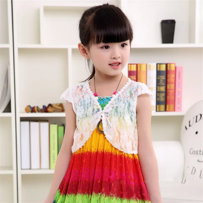 Летняя куртка для мамы и дочки Повседневный кружевной кардиган с шалью Белое