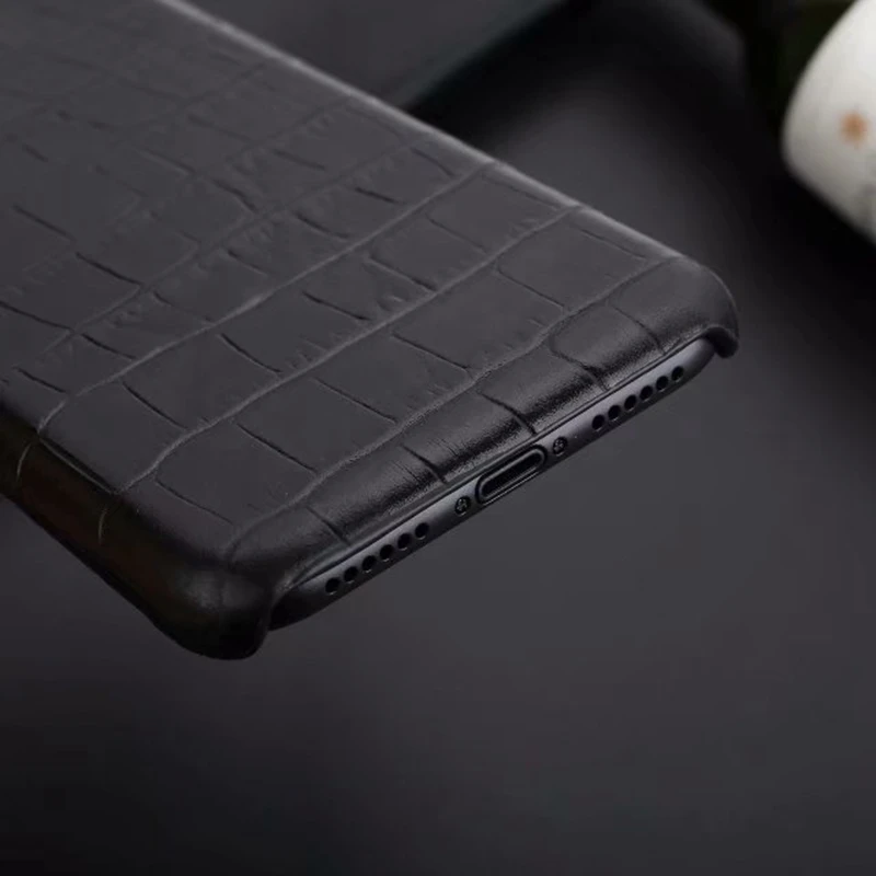 Чехол-накладка из натуральной кожи под крокодиловую кожу для iphone 7 8 чехол plus X |