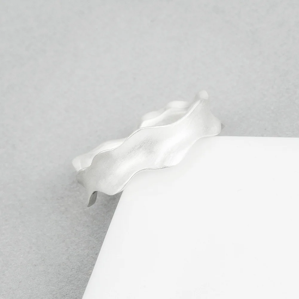 one piece leaf ring 100% 990 silver Jewelry Vintage Adjustable rings for women gift | Украшения и аксессуары
