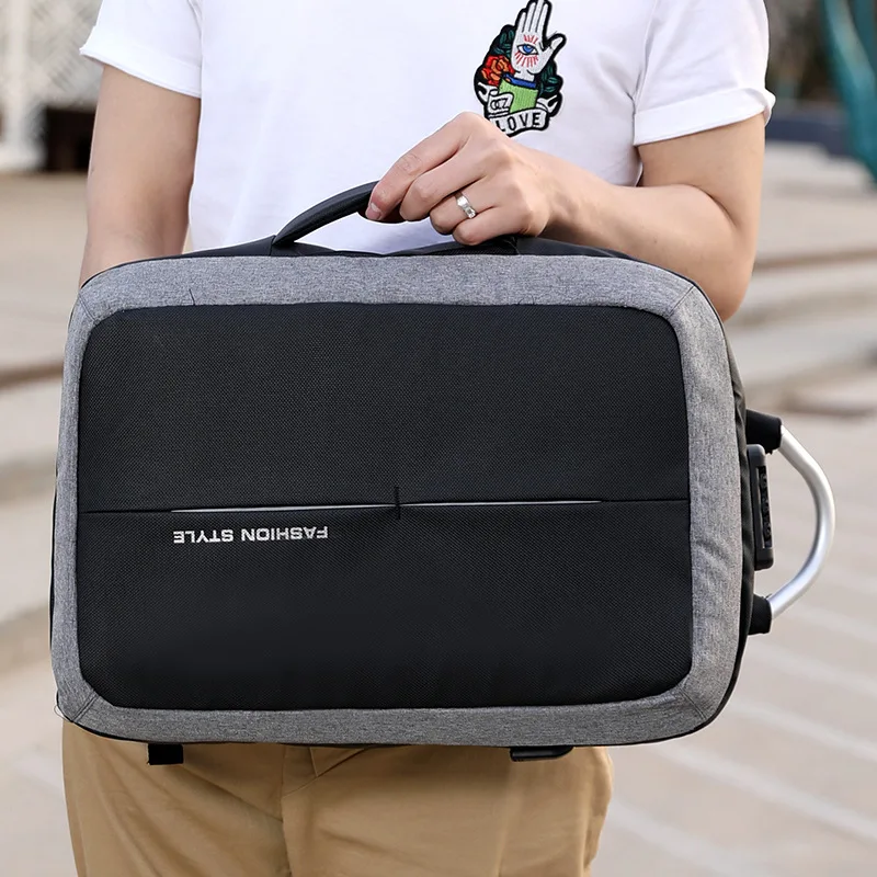 Мужской рюкзак VENIWAY XD City с защитой от воров и USB зарядкой деловой Модный