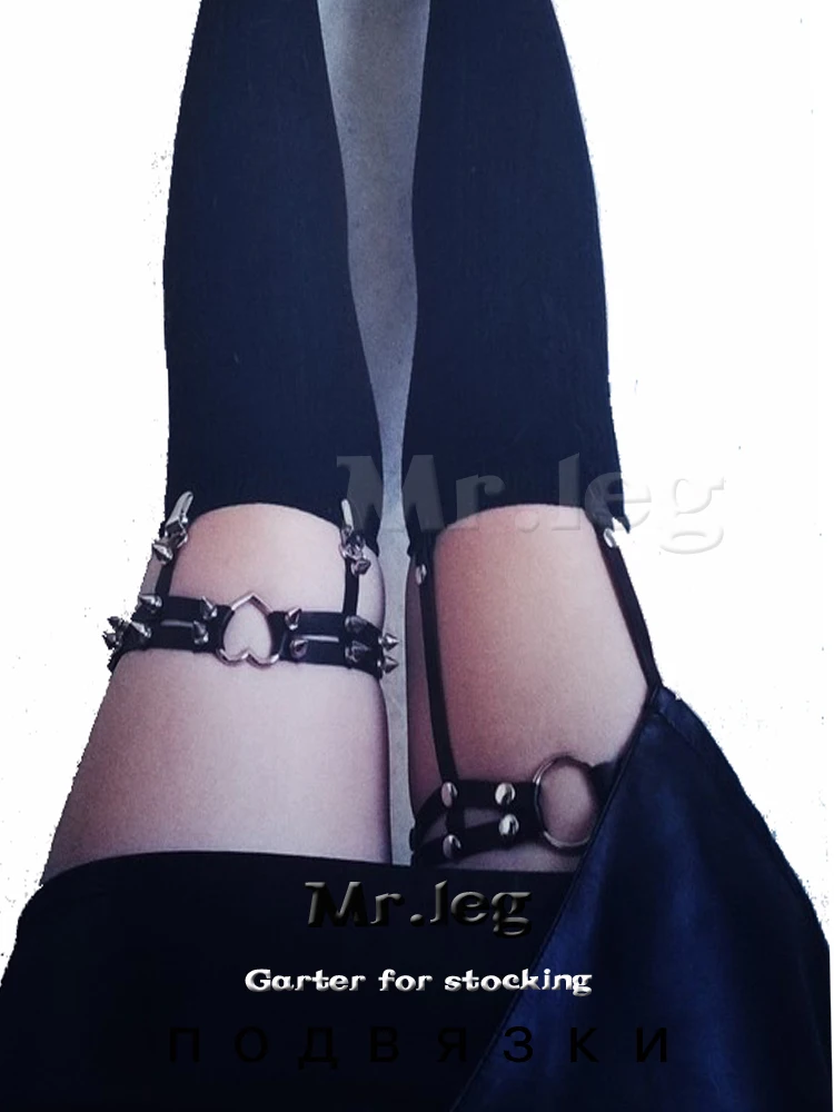 Подвязка для Паб-рок девочек ремень готический с заклепками кольцом на ногу