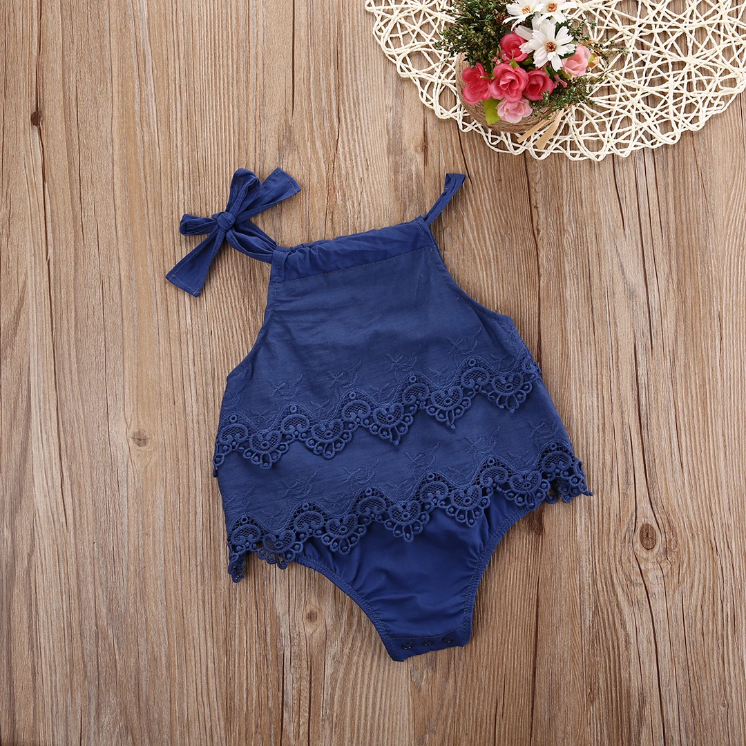 Детский кружевной комбинезон на бретельках без рукавов|newborn baby|rompers rompersbaby clothes girl