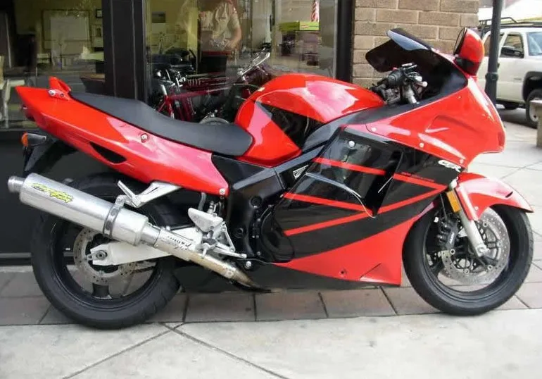 Для Honda CBR1100XX Дрозд 96 97 98 99 01 02 03 04 05 06 07 обувь черного и красного цвета комплекты