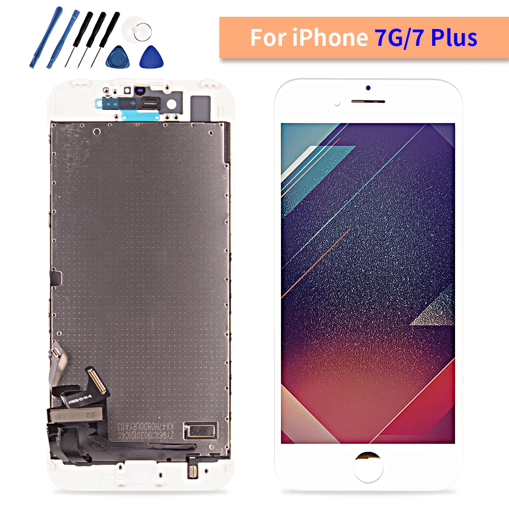 100% класс AAA + LCD для iPhone 7 Plus запасные части кодирующий преобразователь сенсорного