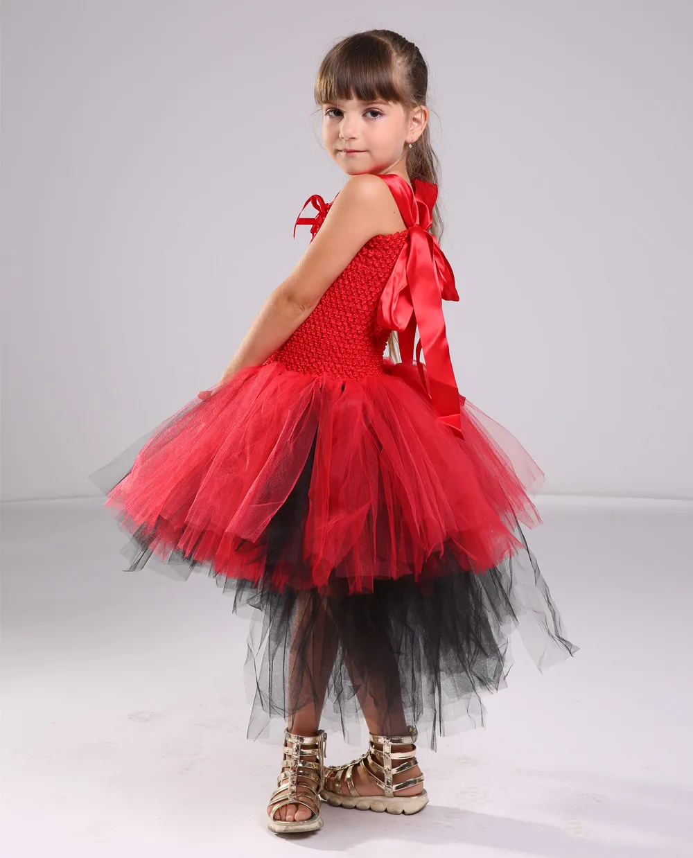 Girls Cosplay Pirate Tutu Dress Trailing Ball Gowns For Children Halloween Costume Kids Girl Birthday Party Tulle Princess Dress