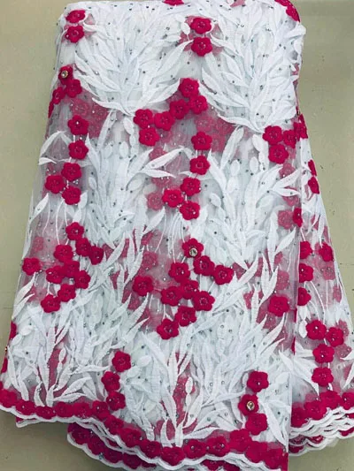 2019 Высококачественная кружевная ткань в Африканском нигерийском стиле на