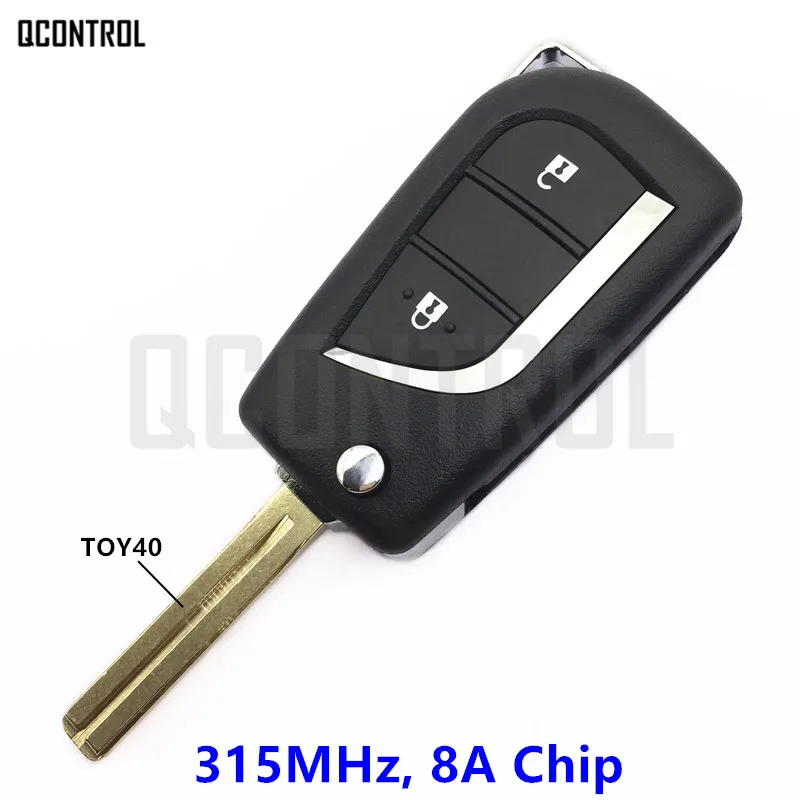 QCONTROL дистанционного ключа для пластиковая пилочка для ногтей RAV4 Reiz 315 МГц 8A Чип Модель No. 12BER-01 или 12BER-02