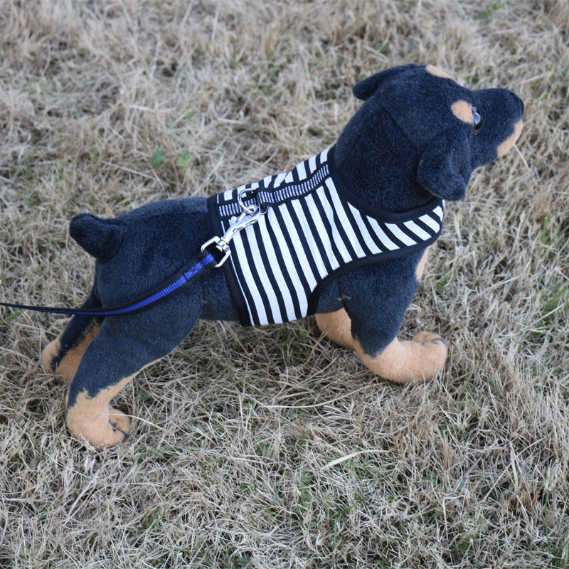 В полоску поводок для собак и кошек мягкие Pet щенок нагрудный жилет Chihauhua Тедди