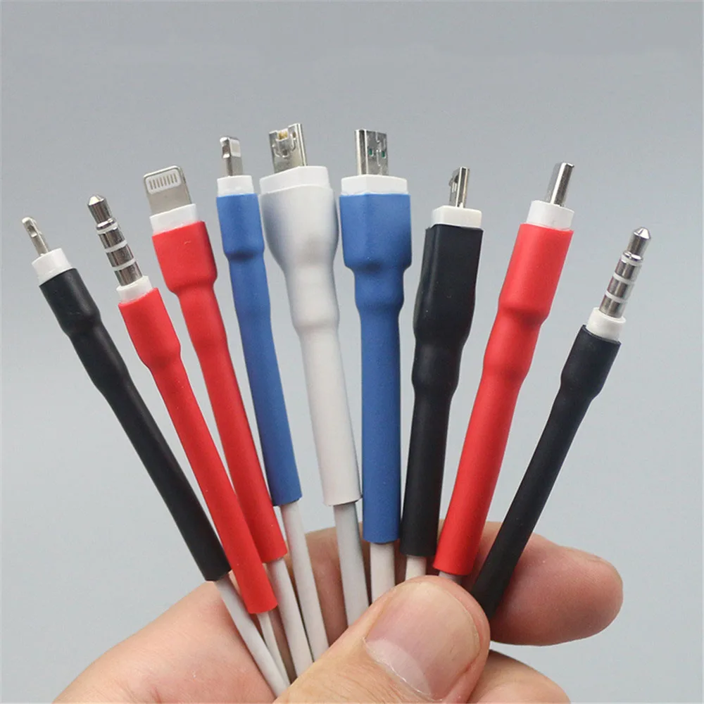 12 шт. одноцветная защита кабеля usb кабель провод органайзер для наушников
