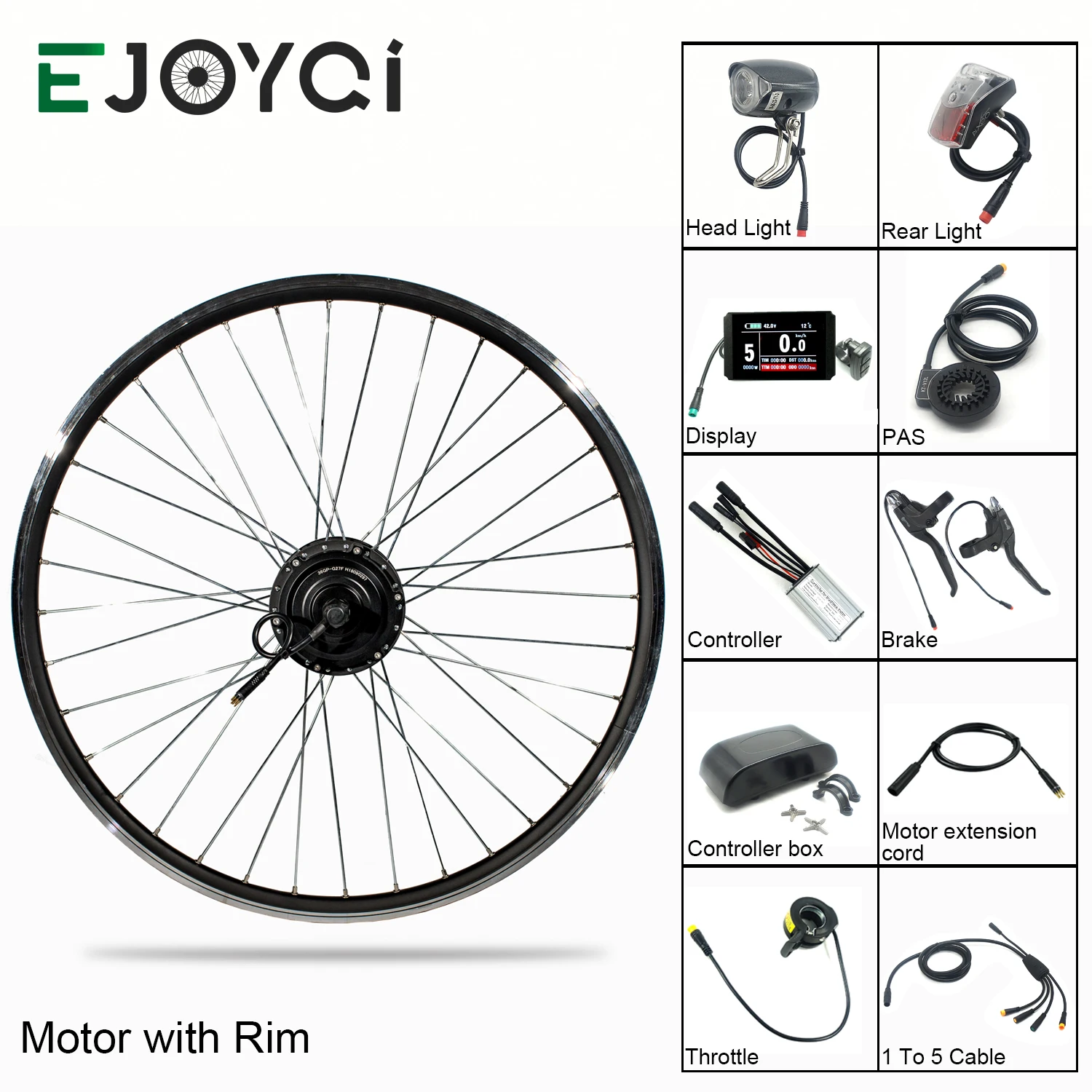 Ejoyqi 36V 350 W, фара для электровелосипеда в целый набор Водонепроницаемый кабель легко установить 26 27,5 28 700c сзади повернуть колеса MXUS мотор для центрального движения
