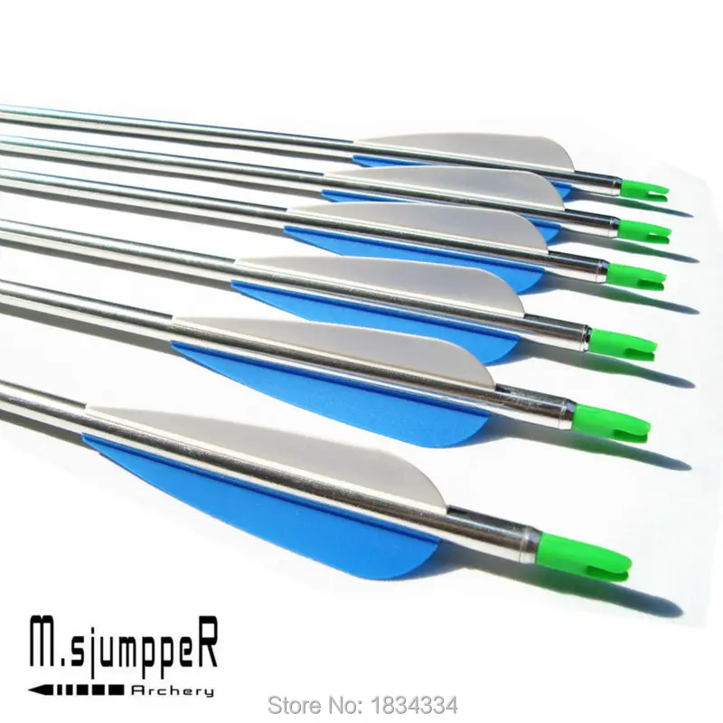 6 шт. в упаковке для стрельбы из лука охоты алюминиевые стрелы позвоночник 500/600 с 4
