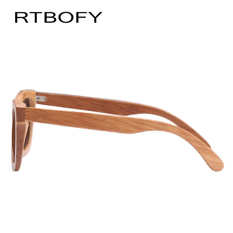 RTBOFY Модные 100% деревянные поляризационные солнцезащитные очки ручной работы